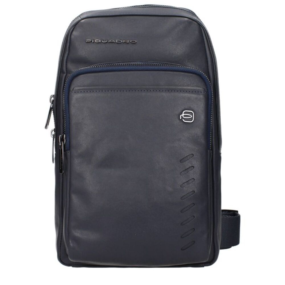 Piquadro Blue Leather Crossbody Men's Bag